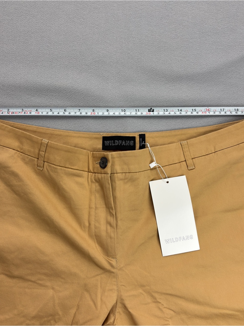 Wildfang The Essential Trouser Camel Sz 16 New Cuffed 2 Side & Back Pockets NWT - Picture 2 of 10